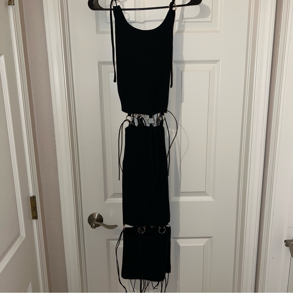 rare L’ATISTE by Amy black fringe dress
